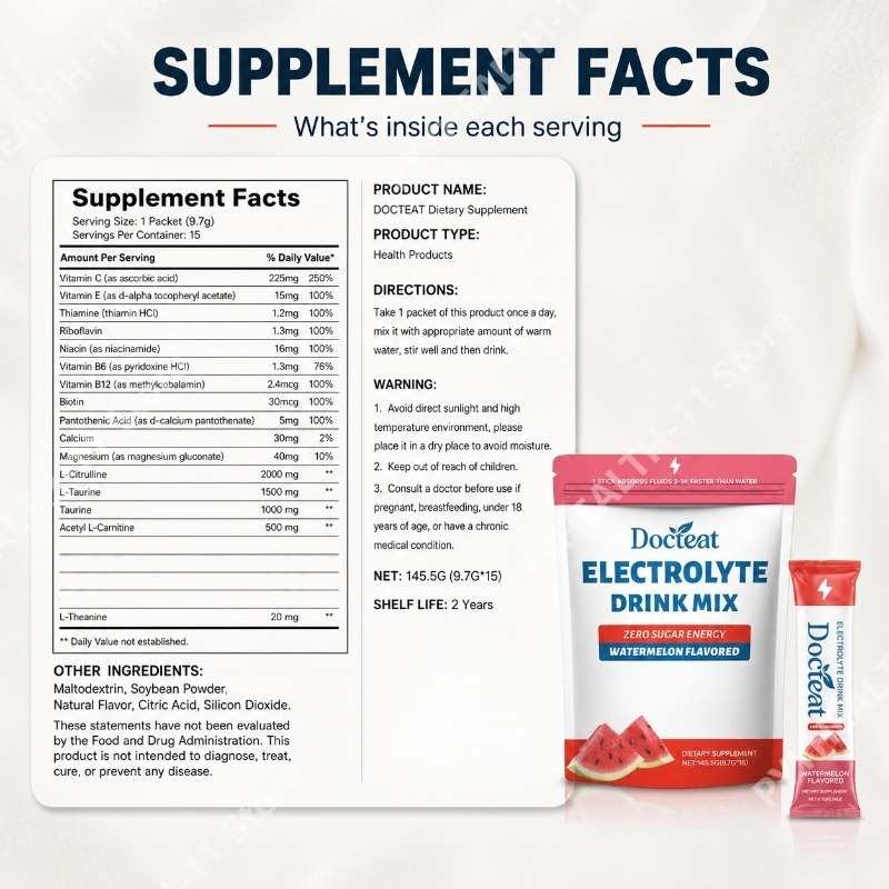 ผงเครื่องดื่มรสแตงโมผสมอิเล็กโ - Electrolyte Powder Pack บทวิจารณ์และราคา
