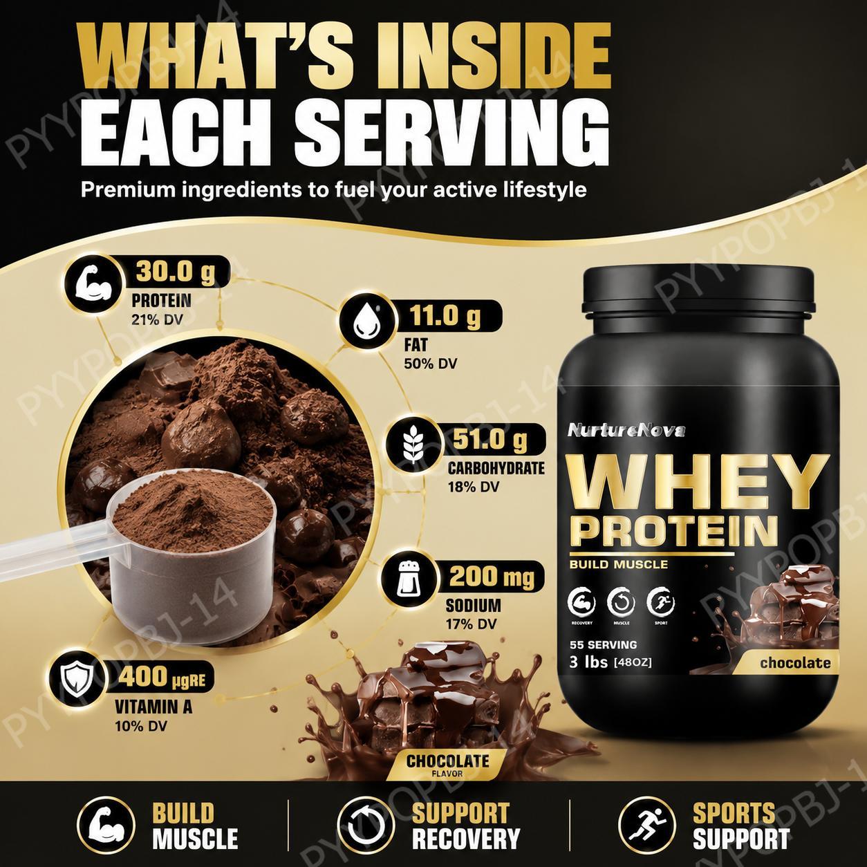 NurtureNova ผงโปรตีนเวย์รสช็อก - Fitness Nutrition Whey บทวิจารณ์และราคา