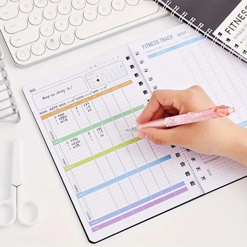 สมุดบันทึกฟิตเนส แผนการออกกำลั - Nutrition Fitness Plan บทวิจารณ์และราคา